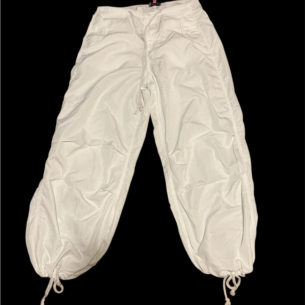 Edikted White Parachute Pants